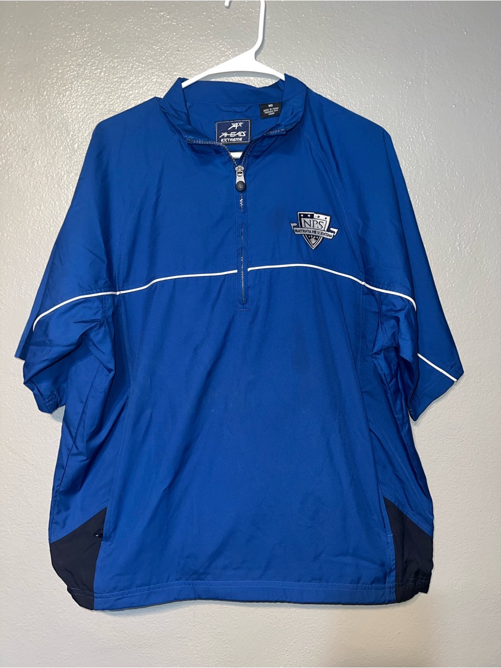Golf Performance Royal Blue Short-Sleeve Windbreaker - Men's